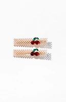 LA Hearts 2 Pack Pearl Cherry Barrettes