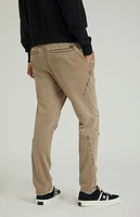 Pacsun Brown Zipper Slim Cargo Pants