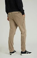 PacSun Brown Zipper Slim Cargo Pants