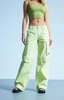 PacSun Lime Zip Off Low Rise Puddle Pants