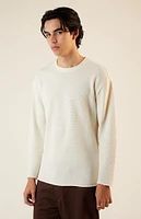 PacSun Solid Raw Hem Waffle Knit Long Sleeve T-Shirt