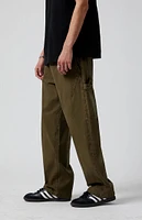 PacSun Stretch Olive Baggy Carpenter Pants