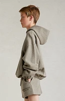 Kids Fear of God Essentials Heathery Grey Hoodie