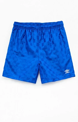 Umbro Kids Blue Checkboard Shorts