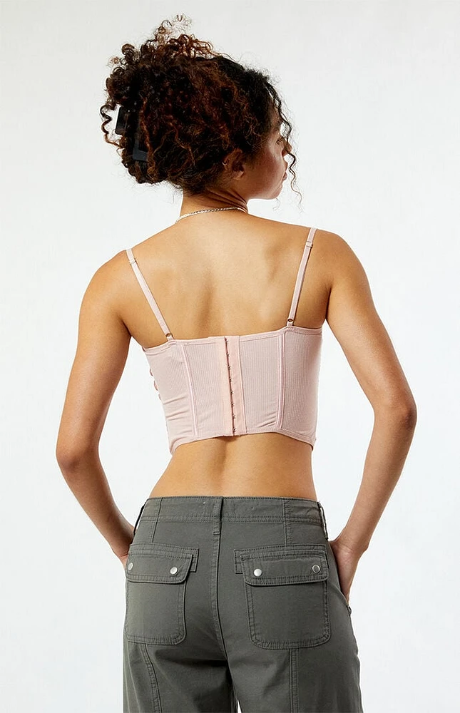 LA Hearts Pointelle Knit Corset