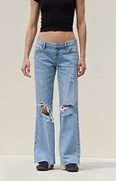 PacSun Medium Indigo Low Rise Girlfriend Jeans