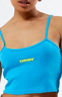 Obey Neon Cropped Tank Top