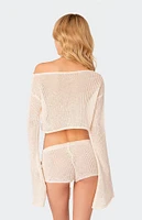 Riya Off Shoulder Knitted Crop Top