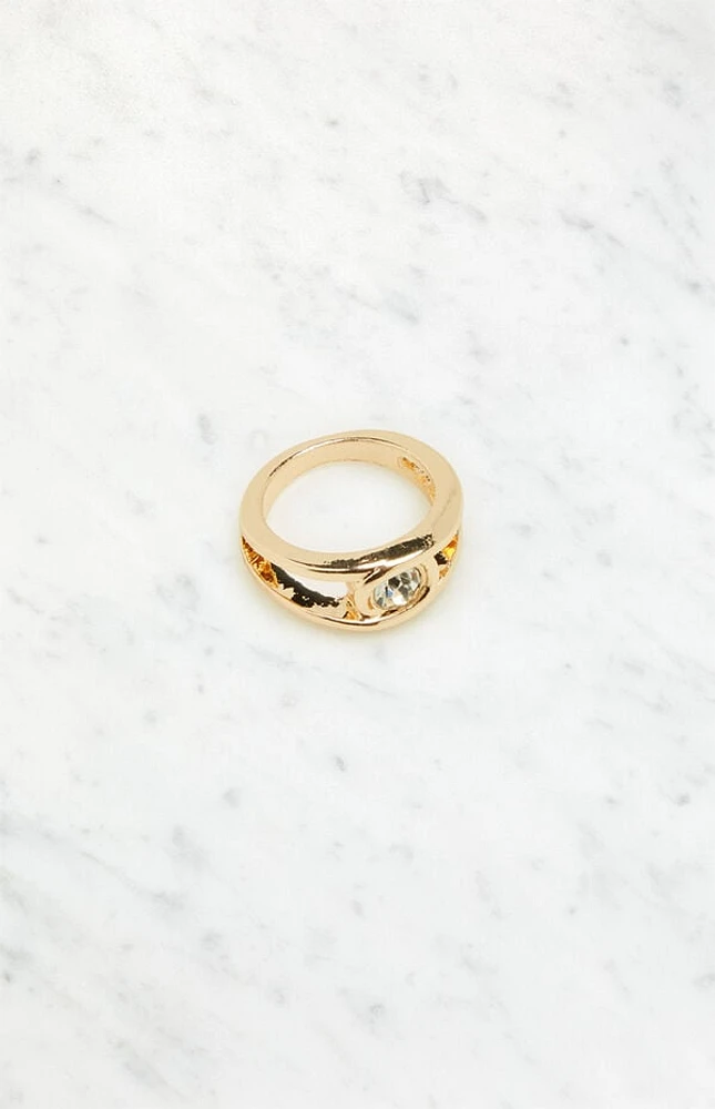 LA Hearts Rhinestone Ring