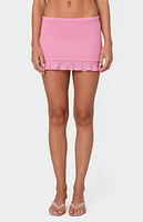 Edikted Loullie Ruffled Mini Skirt