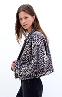 PacSun Leopard Cropped Gas Jacket