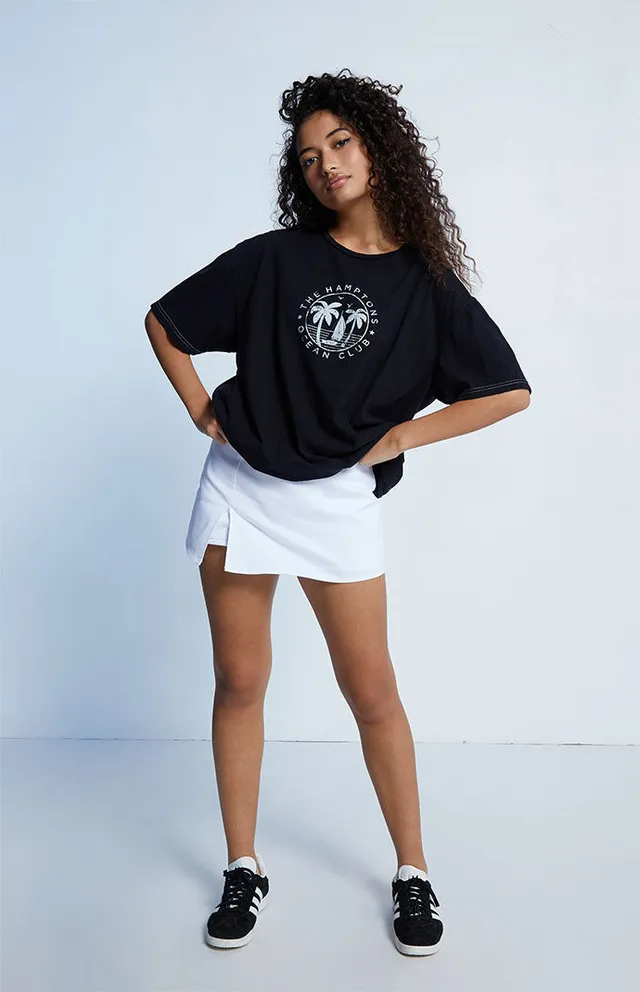 Pacsun Women's New York Oversized T-Shirt in Black