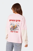 Edikted Racing Oversized Layered T-Shirt