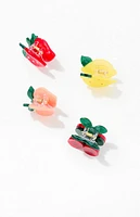 LA Hearts 4 Pack Fruit Mini Hair Claw Clips