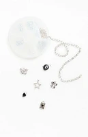 LA Hearts Silver DIY Charm Necklace & Bracelet Kit