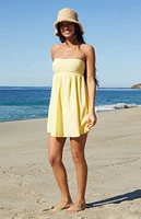 Your Favorite Tie Back Strapless Babydoll Mini Dress