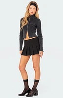 Edikted Torey Washed Zip Up Cardigan