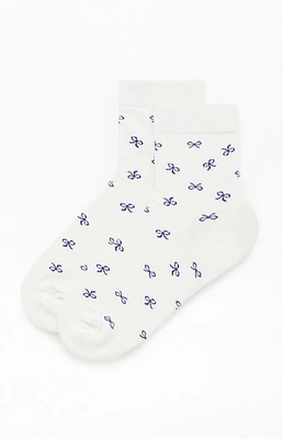 John Galt Navy Bow Ankle Socks