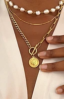 Ellie Vail Stacie Toggle Chain Coin Necklace