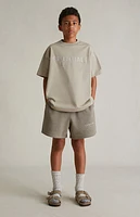 Fear of God Essentials Kids Homestead Heather Fleece Soccer Sweat Shorts