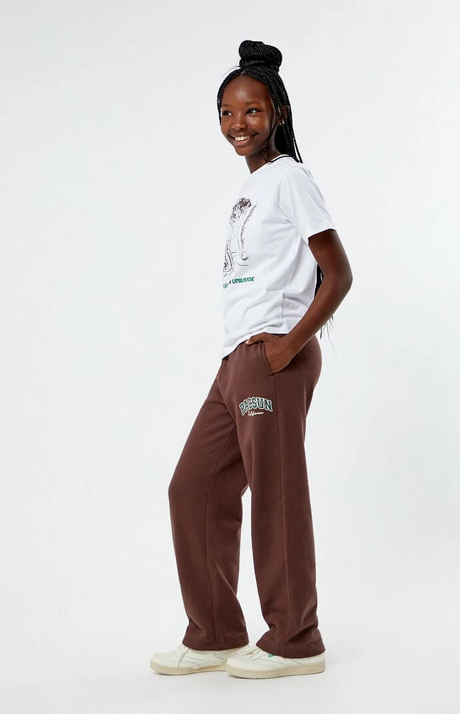 PacSun Kids Brown Logo Baggy Sweatpants