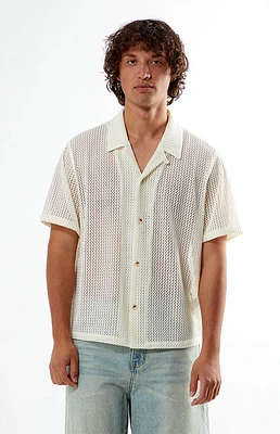 Pacsun Cream Lance Oversized Camp Shirt