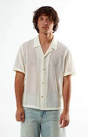 Pacsun Cream Lance Oversized Camp Shirt