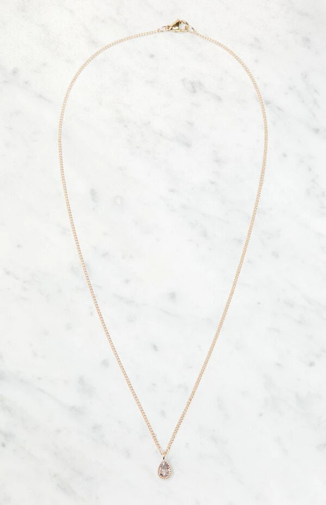 John Galt Faux Diamond Charm Necklace
