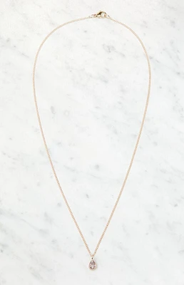 John Galt Faux Diamond Charm Necklace