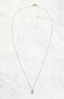 John Galt Faux Diamond Charm Necklace