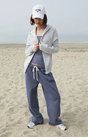 John Galt Silver Cable Knit Zip Up Sweater Hoodie