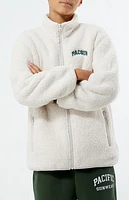 Pacsun Kids Taupe Sherpa Full Zip Shacket