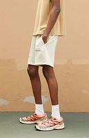 A.R.C. Cream Fleece Sweat Shorts