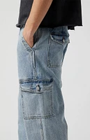 PacSun Light Indigo Baggy Cargo Jeans