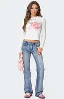 Edikted Blossom Long Sleeve T-Shirt