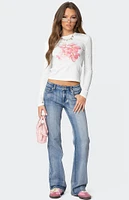 Edikted Blossom Long Sleeve T-Shirt