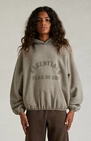 Kids Fear of God Essentials Dust Heather Grey Nylon Fleece Hoodie