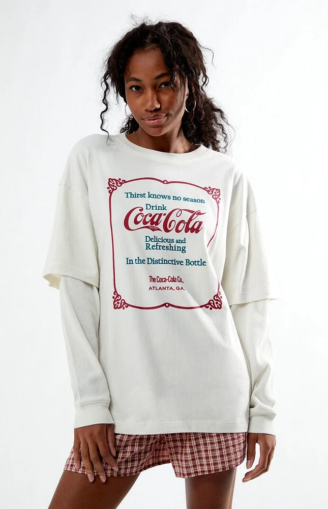 Coca Cola By PacSun Double Layered Long Sleeve T-Shirt