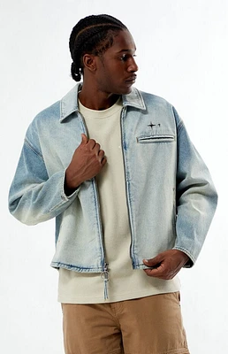 Pacsun Light Indigo Washed Denim Gas Jacket