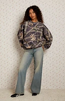 Pacsun Dark Camo Crew Neck Sweatshirt