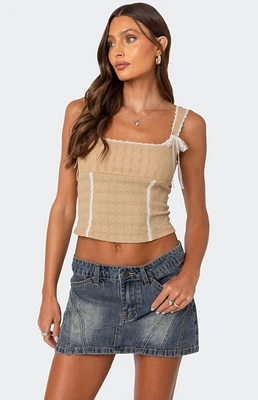 Edikted Textured Bustier Top