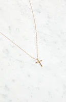 John Galt Gold Cross Necklace