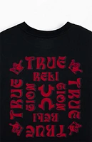 True Religion Flocked Logo Oversized T-Shirt