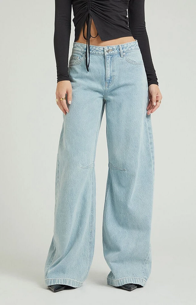 PacSun Light Indigo Baggy Barrel Jeans