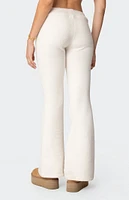 Edikted Plush Flared Pants