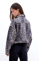 Pacsun Leopard Cropped Gas Jacket