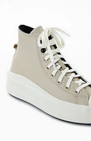 Converse Chuck Taylor All Star Move Platform Fleece-Lined Leather Sneakers