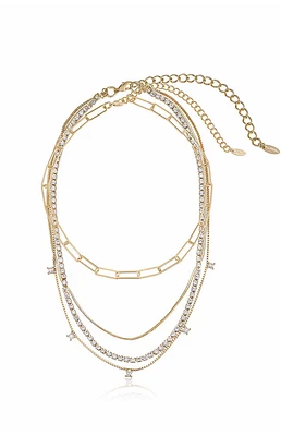 Ettika Mixed 18k Gold Plated Chain Necklace