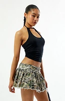 LA Hearts Camo Pleated Mini Skort