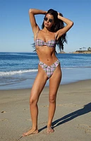 Pacsun Plaid Emie Gathered V High Cut Bikini Bottom